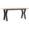 Table basse cadre en Y 110x40x45,5 cm bois de pin massif acier 507918507918