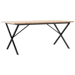 Table à manger cadre en X 180x90x75,5 cm bois pin massif acier 507923507923