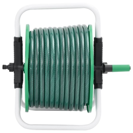 Enrouleur de tuyau vert sur pied avec tuyau de 30 m PVC 507928507928