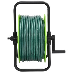 Enrouleur de tuyau vert sur pied avec tuyau de 20 m PVC 507962507962