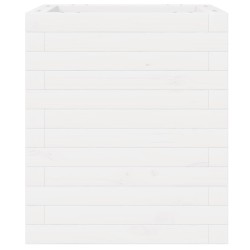 Jardinière blanc 40x40x46 cm bois de pin massif 507984507984