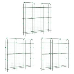 Treillis de jardin pour plantes grimpantes 3 pcs forme en U 507997507997