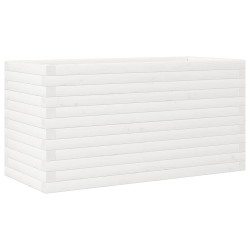 Jardinière blanc 90x40x46 cm bois de pin massif 508034508034