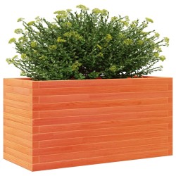 Jardinière cire marron 90x40x46 cm bois de pin massif 508035508035