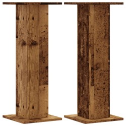 Supports pour plantes 2 pcs vieux bois bois d'ingénierie 508056508056