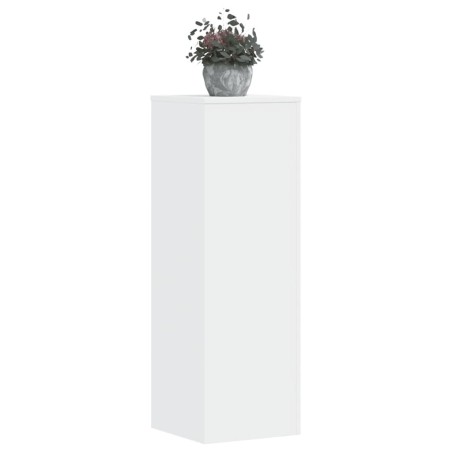 Supports pour plantes 2 pcs blanc 33x33x100cm bois d'ingénierie 508091508091