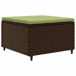 Salon de jardin 6 pcs avec coussins Marron Résine tressée 508092508092