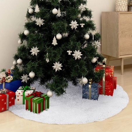 Jupe de sapin de Noël blanche 150 cm en fausse fourrure 508120508120