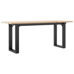 Table basse cadre en O 110x40x45 cm bois de pin massif et acier 508160508160