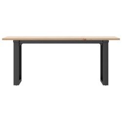 Table basse cadre en O 110x40x45 cm bois de pin massif et acier 508160508160