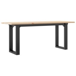 Table basse cadre en O 110x40x45 cm bois de pin massif et acier 508160508160