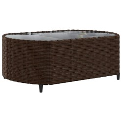 Salon de jardin avec coussins 5 pcs marron résine tressée 508206508206