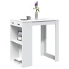 Table de bar blanc 102x70x103,5 cm bois d'ingénierie 508213508213
