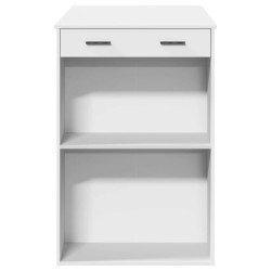 Table de bar blanc 102x70x103,5 cm bois d'ingénierie 508213508213