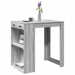 Table de bar sonoma gris 102x70x103,5 cm bois d'ingénierie 508216508216