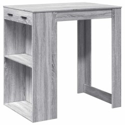 Table de bar sonoma gris 102x70x103,5 cm bois d'ingénierie 508216508216