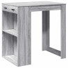 Table de bar sonoma gris 102x70x103,5 cm bois d'ingénierie 508216508216
