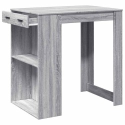 Table de bar sonoma gris 102x70x103,5 cm bois d'ingénierie 508216508216
