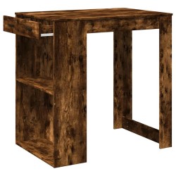 Table de bar chêne fumé 102x70x103,5 cm bois d'ingénierie 508217508217