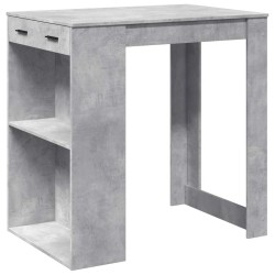 Table de bar gris béton 102x70x103,5 cm bois d'ingénierie 508218508218