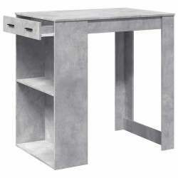 Table de bar gris béton 102x70x103,5 cm bois d'ingénierie 508218508218