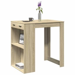 Table de bar chêne sonoma 102x70x103,5 cm bois d'ingénierie 508219508219