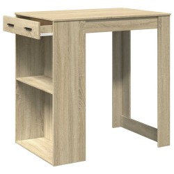 Table de bar chêne sonoma 102x70x103,5 cm bois d'ingénierie 508219508219