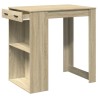 Table de bar chêne sonoma 102x70x103,5 cm bois d'ingénierie 508219508219