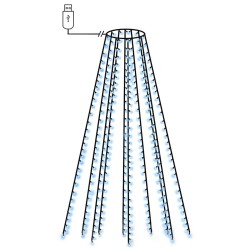 Guirlande lumineuse d'arbre de Noël 300 LED Bleu 300 cm 508223508223
