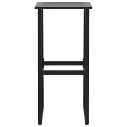 Ensemble de bar de jardin 3 pcs noir acier enduit de poudre 508276508276