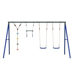 Jeu d'extérieur avec balançoires, trapèze et corde à disque 508281508281