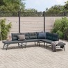 Bancs de jardin avec coussins lot de 4 acier enduit de poudre 508285508285