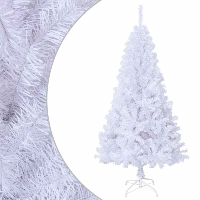 Arbre de Noël artificiel avec branches épaisses blanc 120cm PVC 508300508300