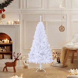 Arbre de Noël artificiel avec branches épaisses blanc 120cm PVC 508300508300