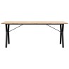 Table à manger cadre en Y 200x100x75,5 cm bois pin massif acier 508318508318
