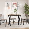 Table à manger cadre en Y 100x50x75,5 cm bois pin massif acier 508321508321