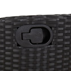 Ensemble à manger de jardin avec coussins 3 pcs Noir 508369508369