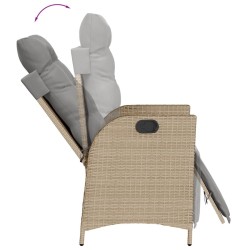 Ensemble à manger de jardin et coussins 3 pcs mélange beige 508376508376