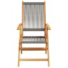 Chaises inclinables de jardin lot de 6 gris bois massif acacia 508378508378