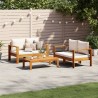 Salon de jardin avec coussins 3 pcs bois massif d'acacia 508382508382