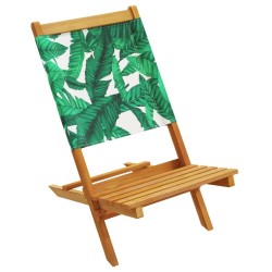 Chaises de jardin pliantes lot de 8 vert tissu et bois massif 508385508385