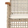Ensemble à manger de jardin et coussins 7 pcs beige poly rotin 508408508408