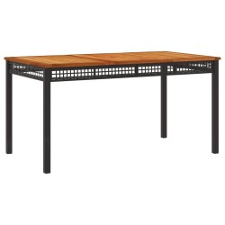 Ensemble à manger de jardin coussins 7pcs Noir Résine tressée 508411508411