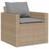 Salon de jardin avec coussins 6 pcs beige résine tressée 508419508419