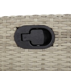 Ensemble à manger de jardin 3pcs coussins gris clair poly rotin 508434508434