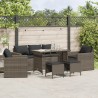 Salon de jardin 6 pcs avec coussins gris résine tressée 508455508455
