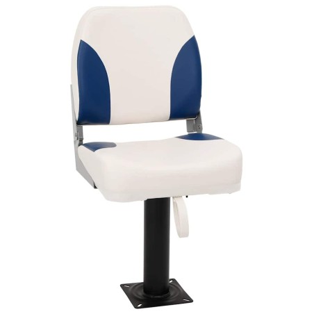 Siège de bateau pliable 1 ensemble bleu et blanc 508466508466