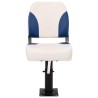 Siège de bateau pliable lot de 2 bleu et blanc 508471508471