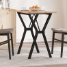 Table à manger cadre en Y 80x50x75,5cm bois de pin massif acier 508475508475
