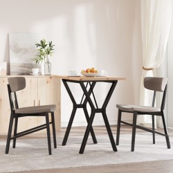 Table à manger cadre en Y 80x50x75,5cm bois de pin massif acier 508475508475